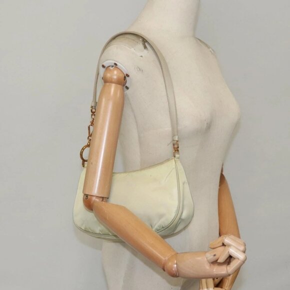 PRADA Shoulder Bag Nylon Cream Gold Auth 95818 - Picture 15 of 16
